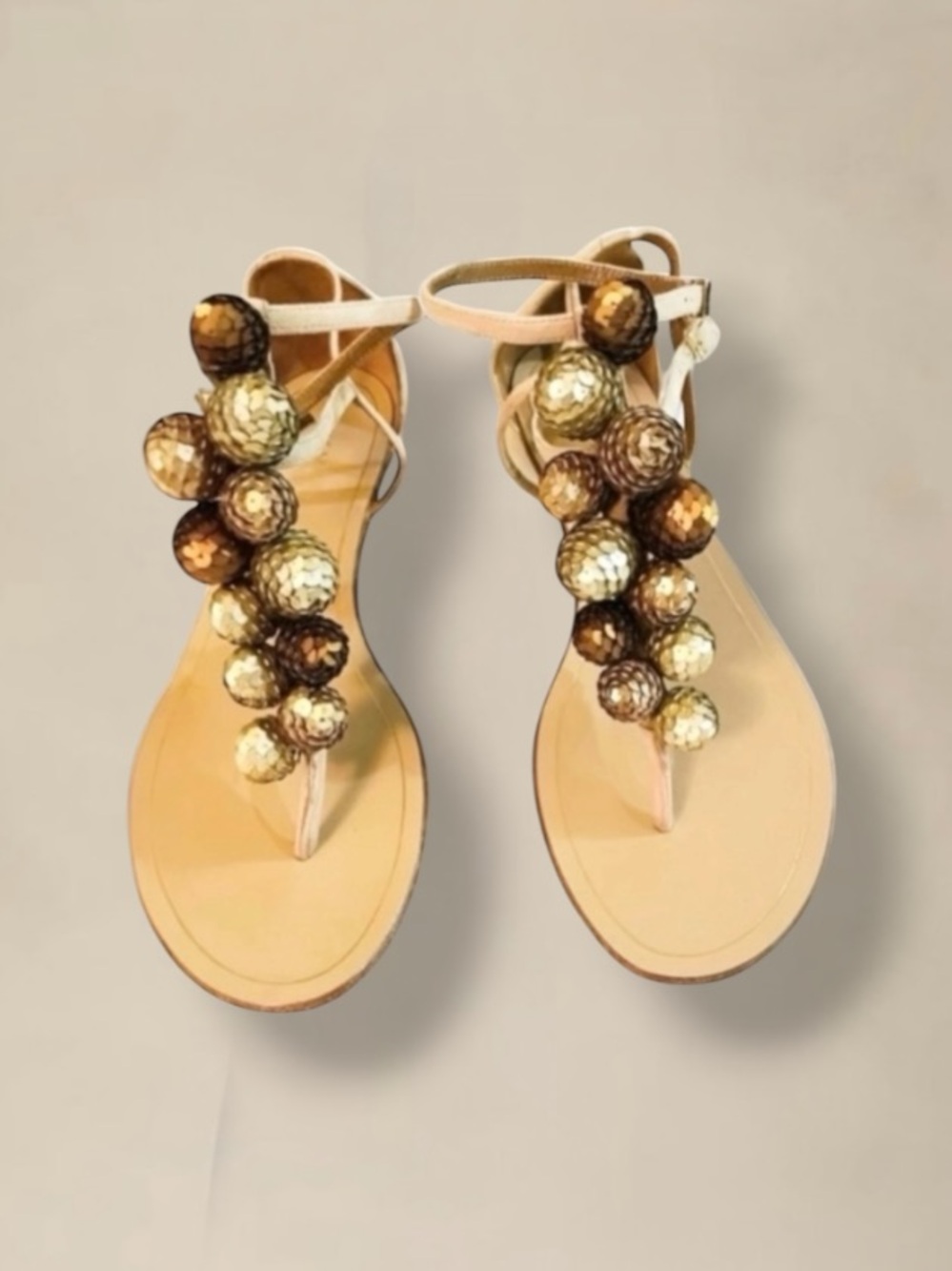 AQUAZZURA DISCO INFRA SUEDE
POM POM SANDALS SIZE 37